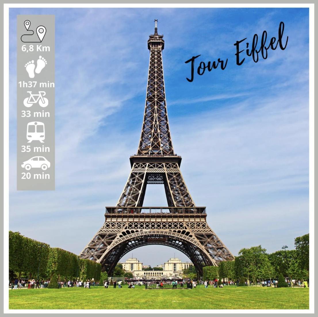 Nice Apartment With Amazing View Of Paris + Parking Luaran gambar